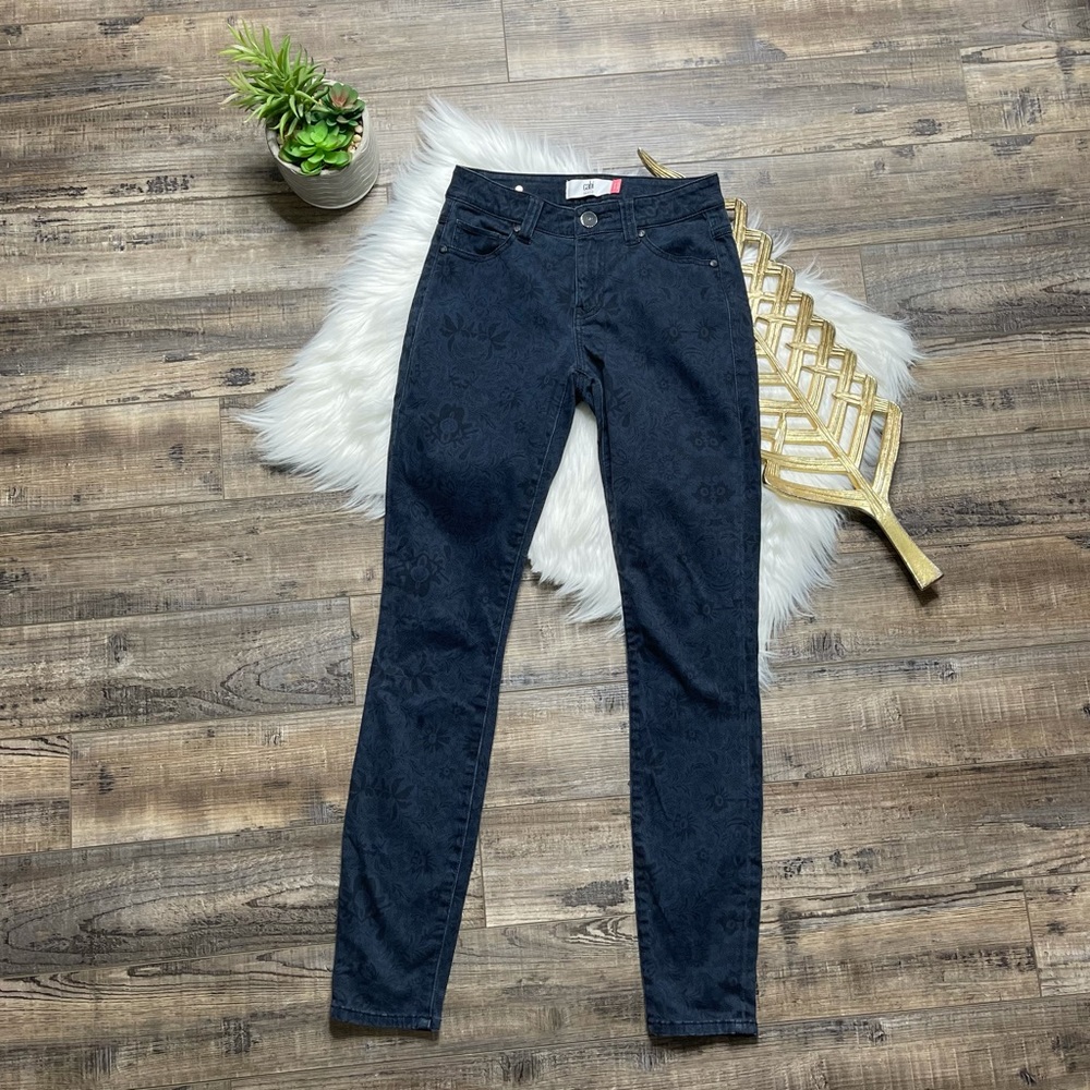 Cabi Lace Curvy Skinny Denim Jeans 3196